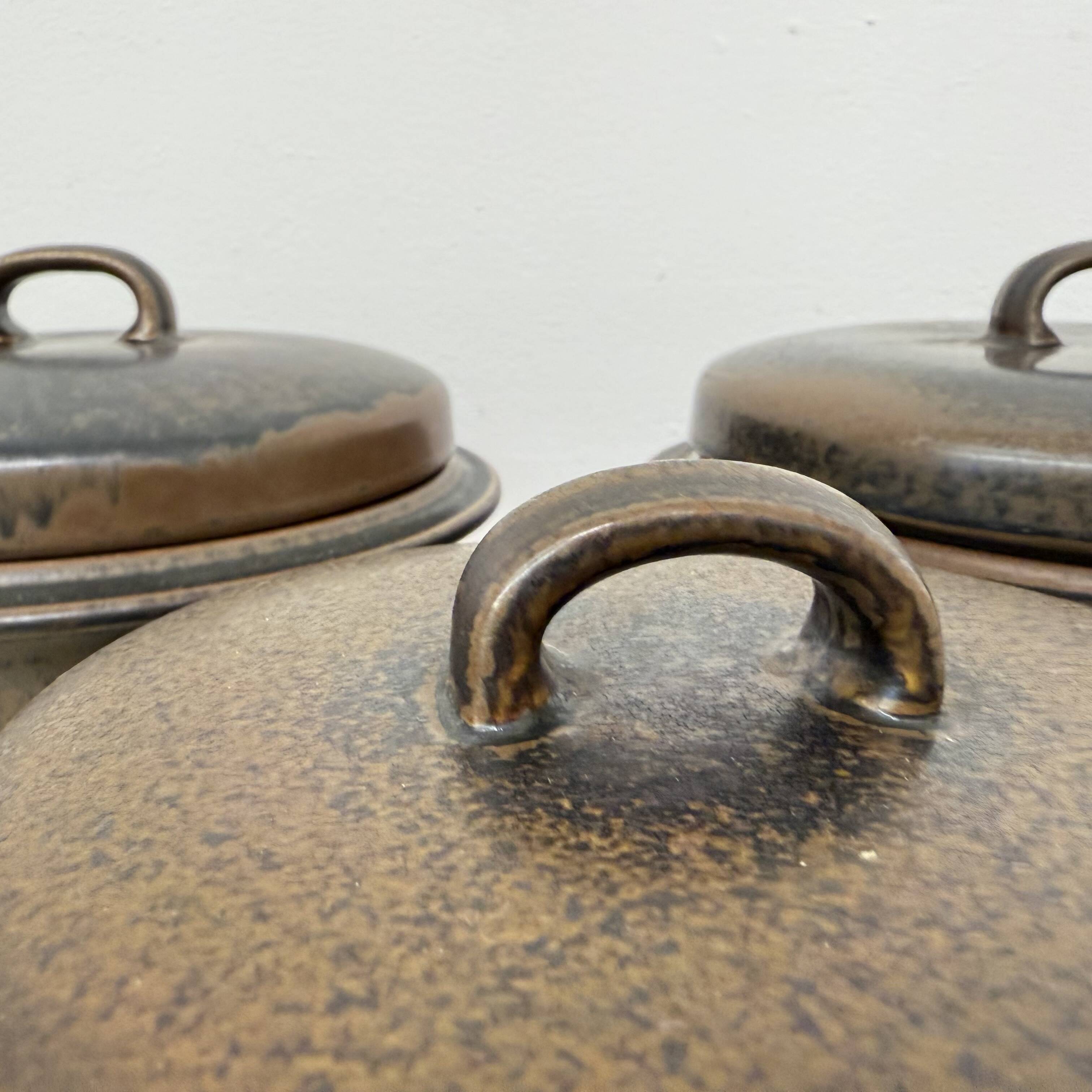 Set of 3 Arabia Ruska serving bowls , 1970s Finland