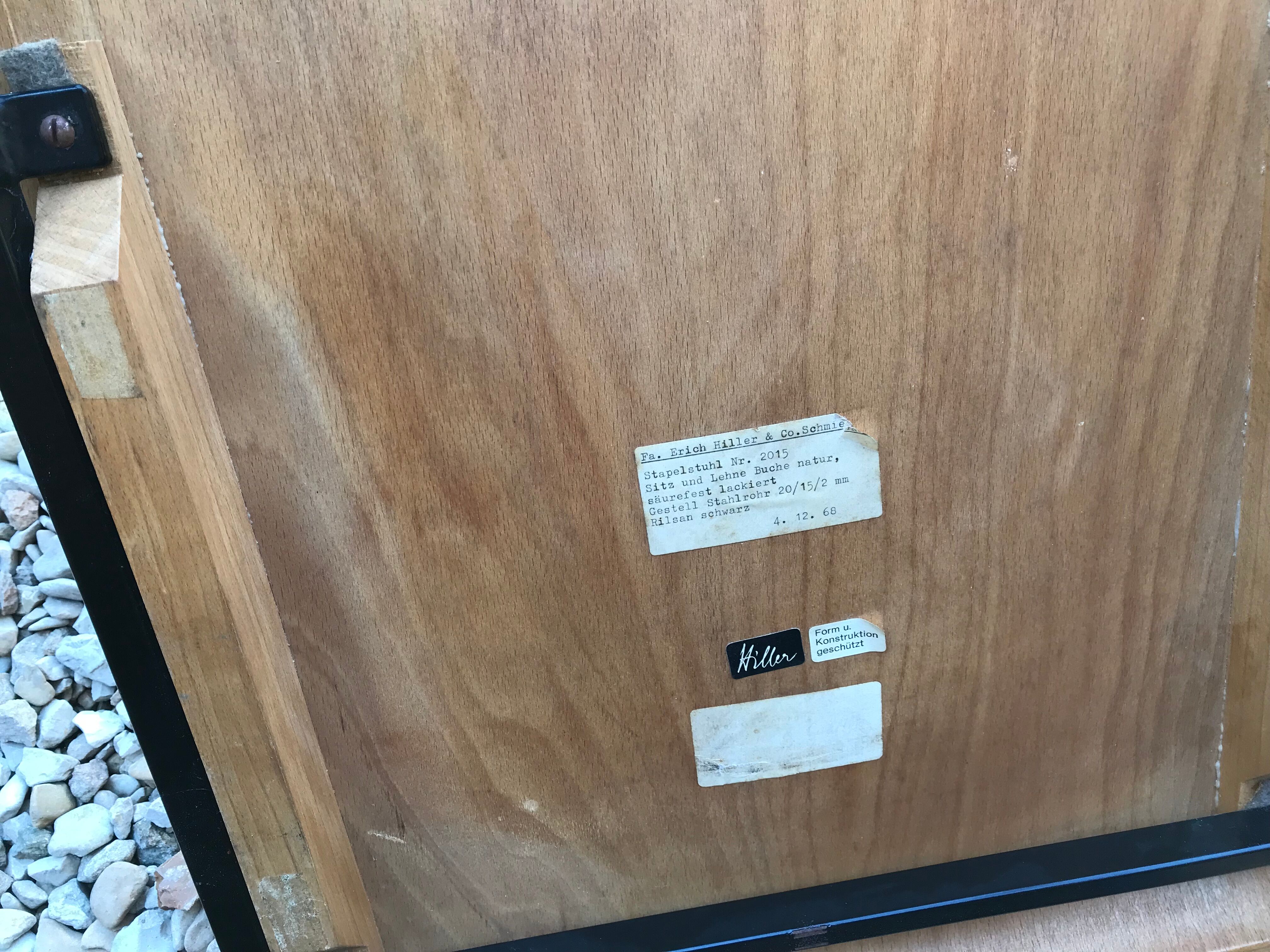 Set of 4 vintage chairs Hiller 1980's