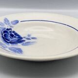 Set of 6 blue ironstone deep plates.