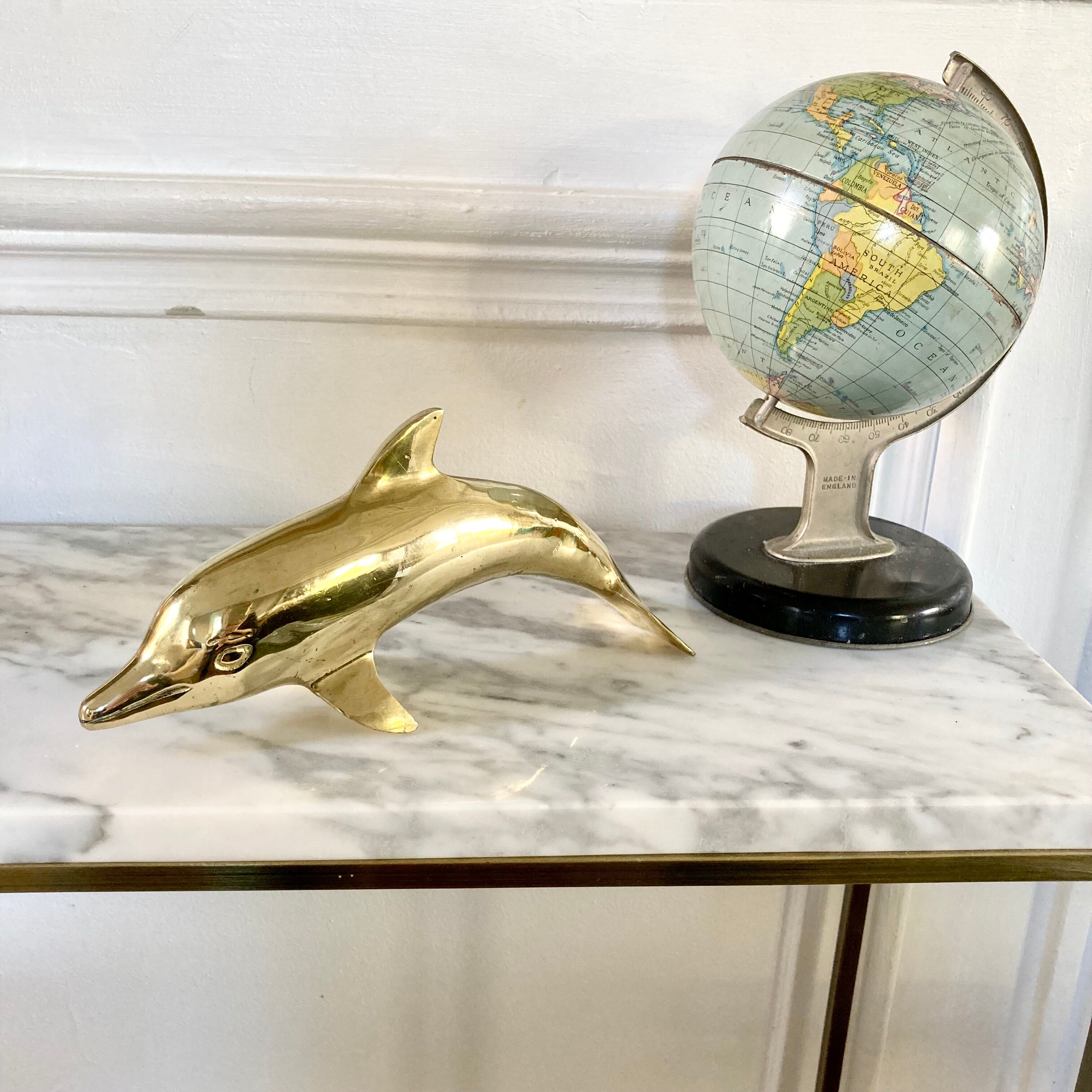 Vintage brass dolphin