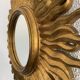 Vintage 1960s sun gold witch mirror - 47 cm