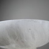 Vintage alabaster white bowl or catchall, Italy 1960s-70s.