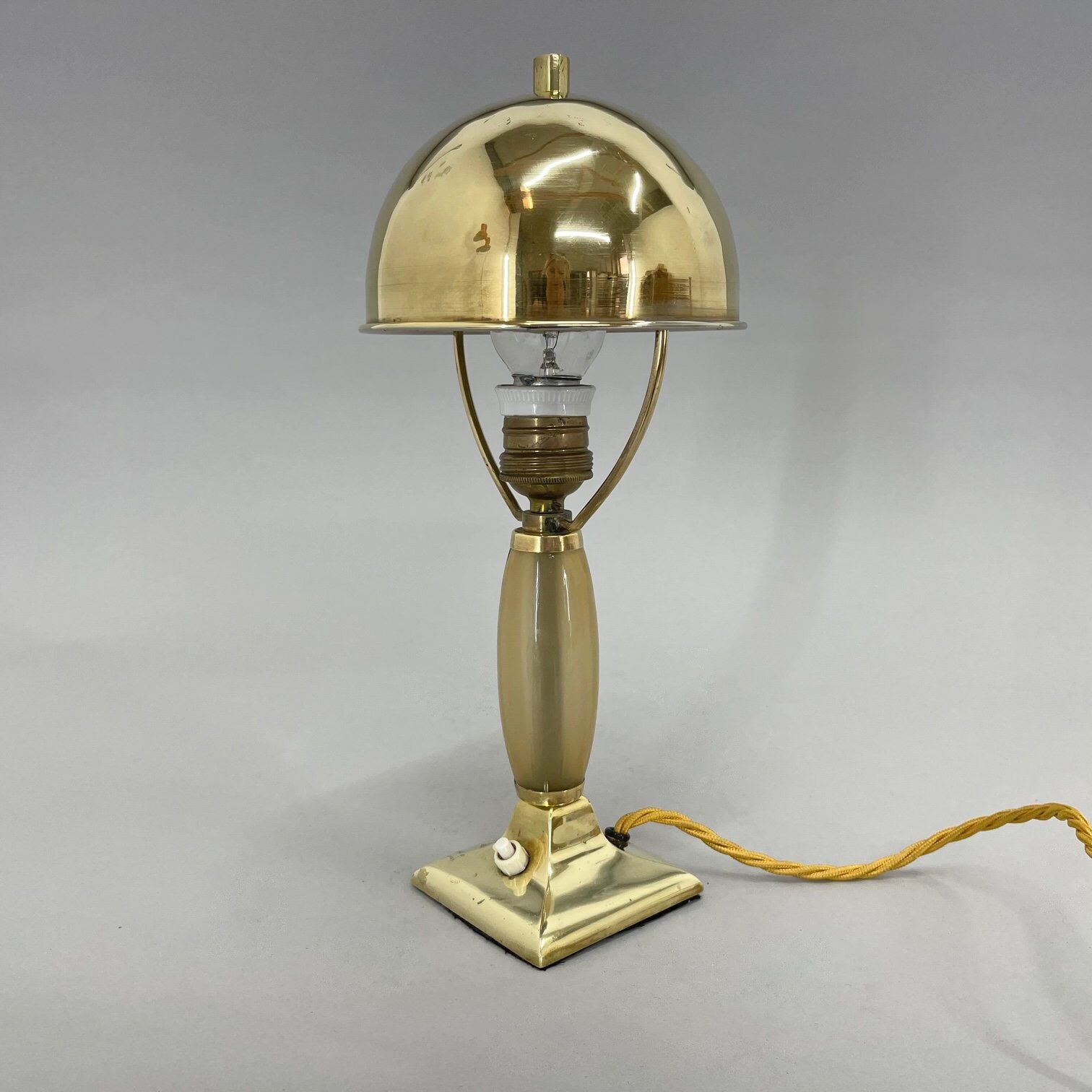 Art Deco Brass Table Lamp, 1930's