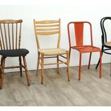 Lot of 6 vintage depareillees chairs