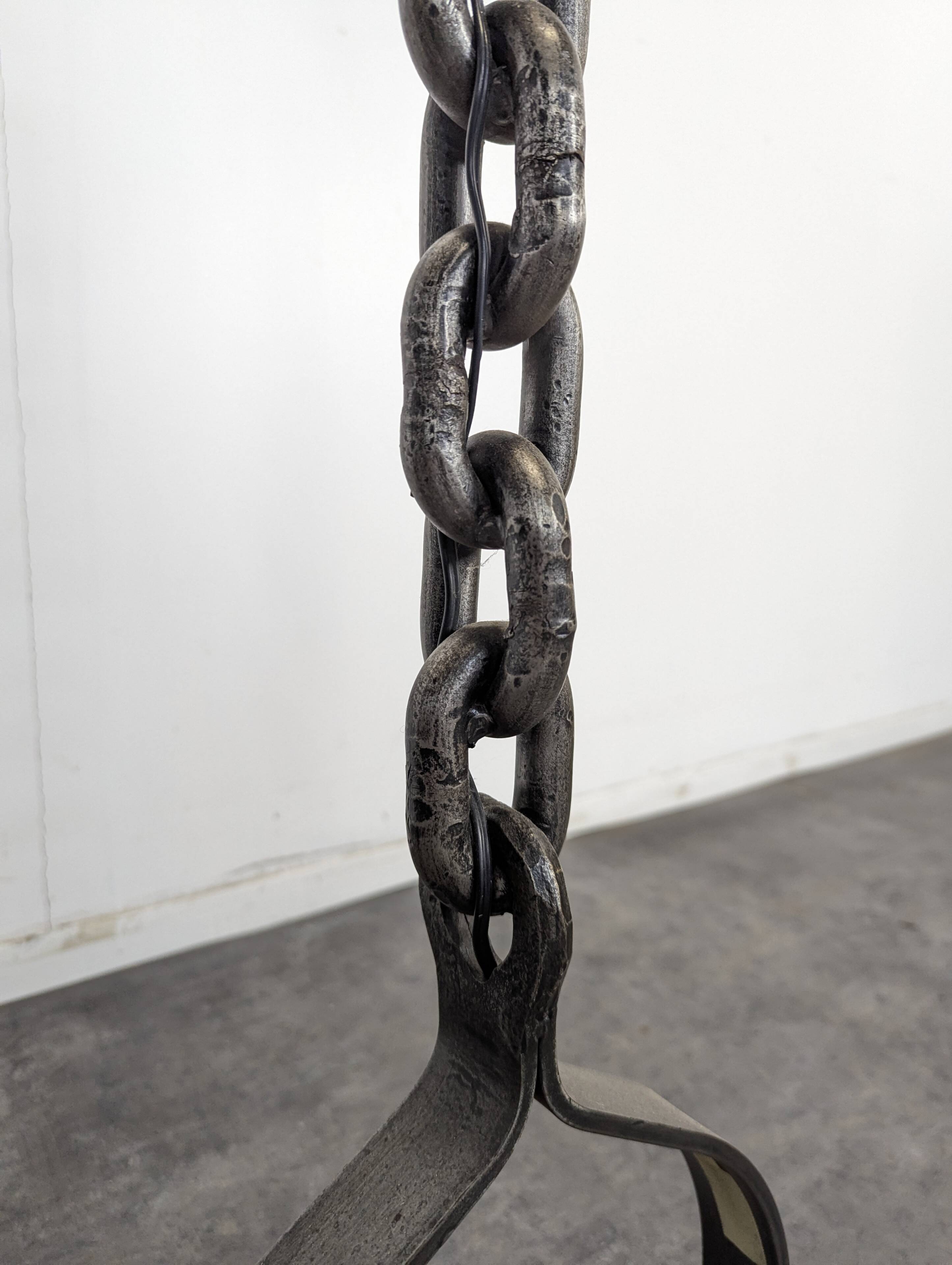 Chain floor lamp in the spirit of Franz West.