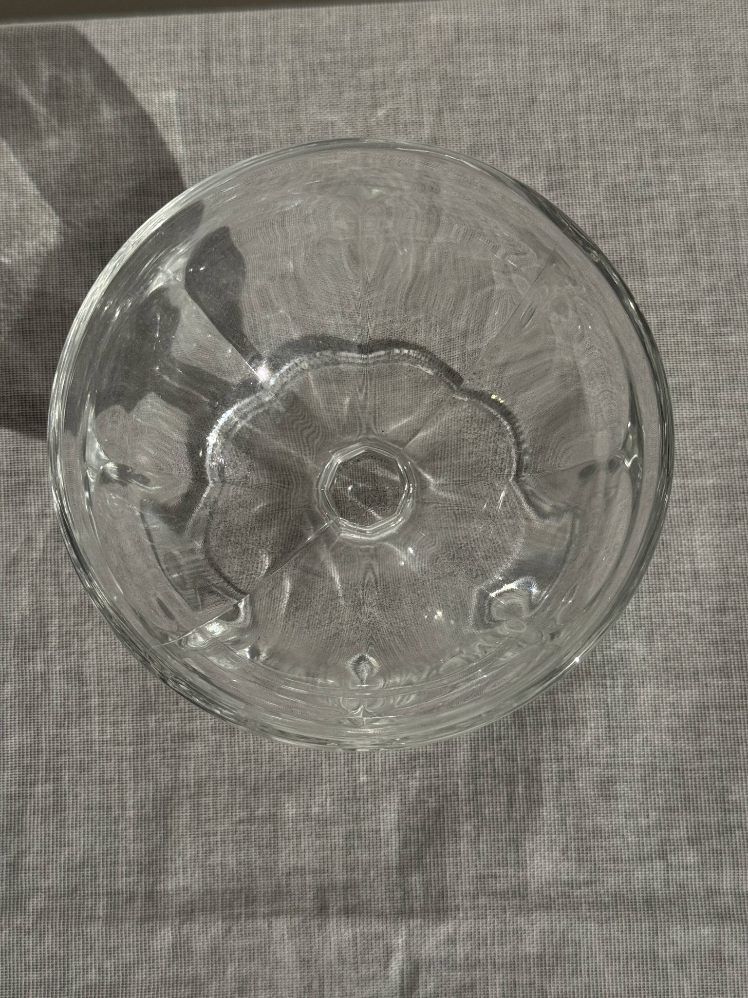 Set of 10 small vintage glass ice cream bowls.