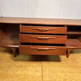 Buffet rétro vintage en teck du milieu du siècle par Jentique 1960