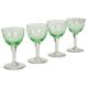 Set of 8 Val Saint Lambert Uranium Glass Aperitif Glasses