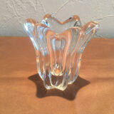 Mini crystal tulip vase signed Daum France