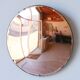 Vintage salmon witch mirror – 50/60 design – 35 cm