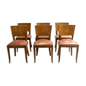 set de six chaises cuir - art