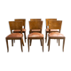 Set de six chaises cuir art déco France 1930