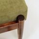 Scandinavian green/yellow corduroy stool Set of 2