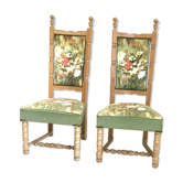 Paire de chaises de cheminée années 40