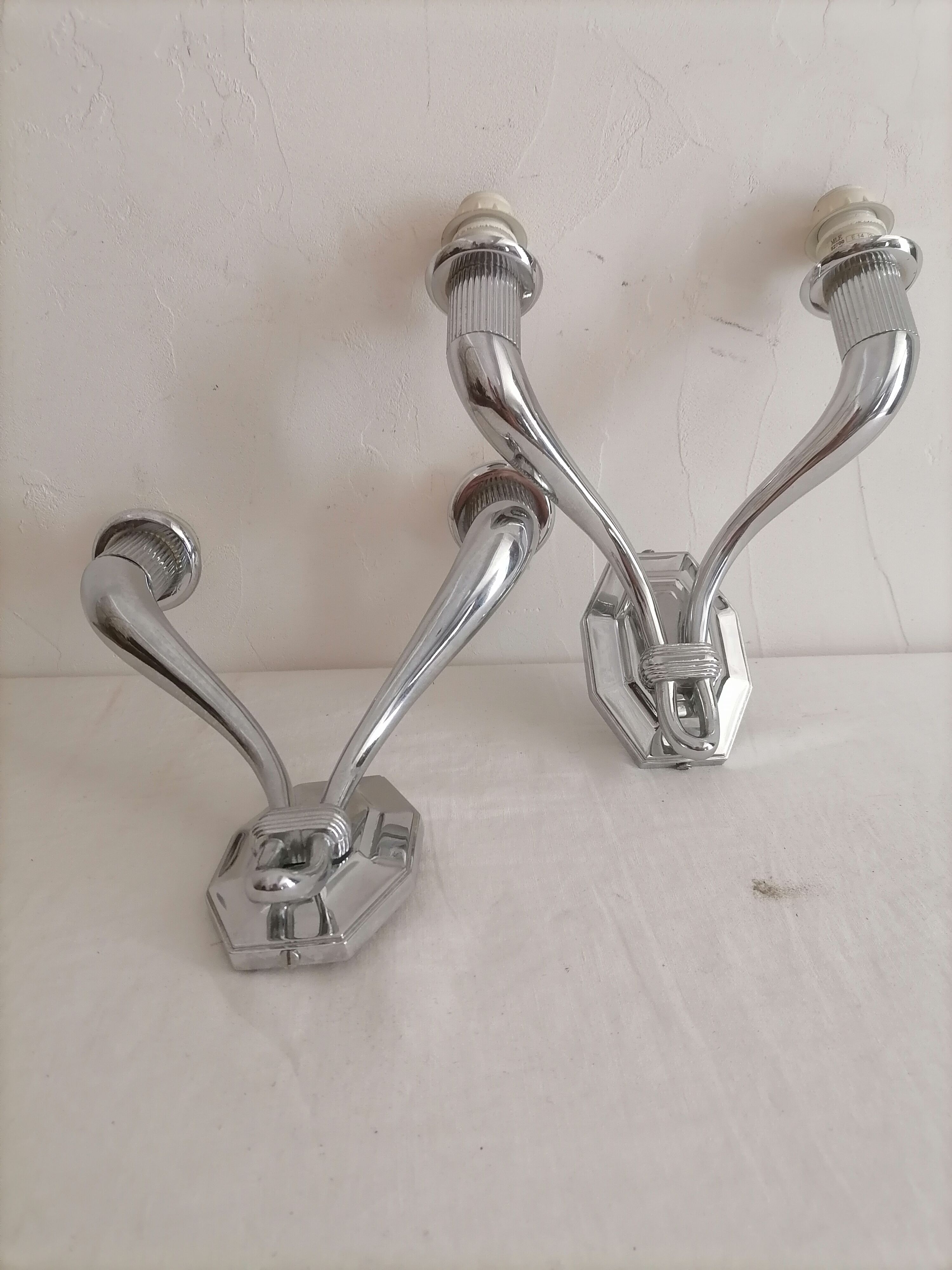 Pair of wall lamps from the 60s - 70s.