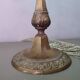 Antique 4-branch candlestick or candelabra in engraved spelter