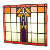 Colorful Amsterdam School Stained Glass Window – Art Deco
