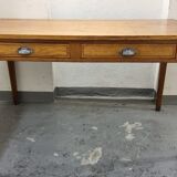 Old oak administration table or desk
