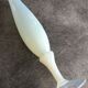 Vase soliflore vintage tulip glass opaline shades and white reflections