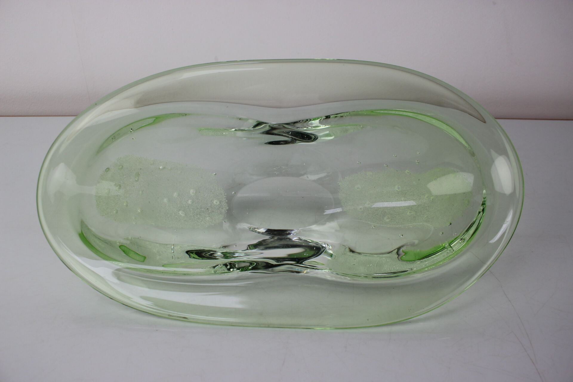 Mid-Century Art Glass Bowl by Zelezno Borske Sklo, 1960's