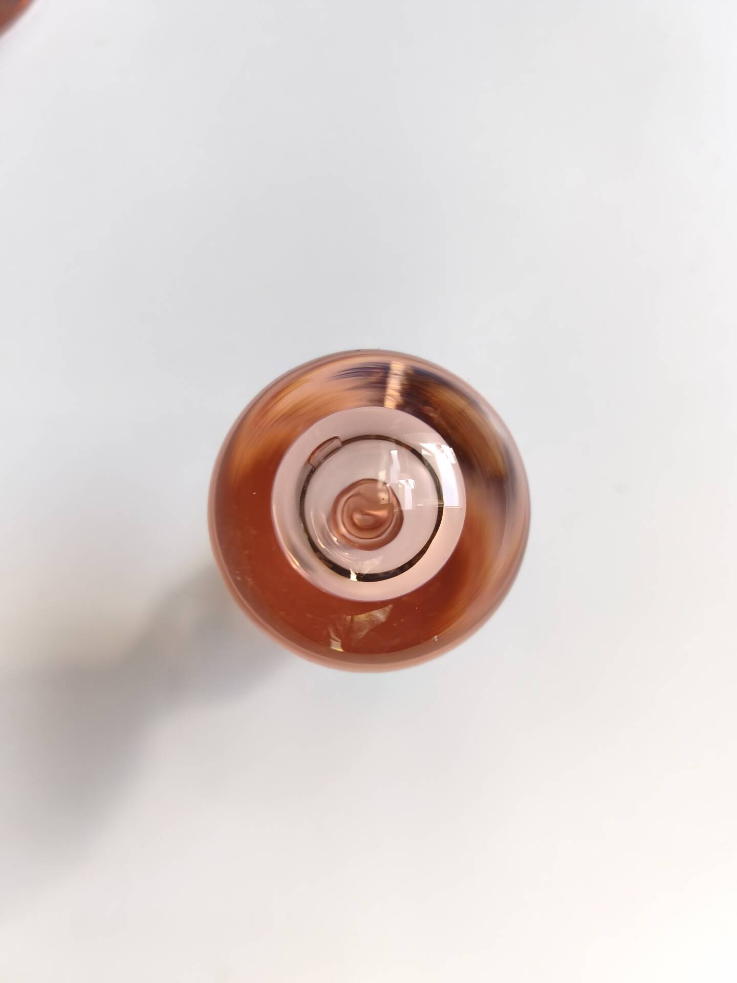 Vintage pink glass bottle