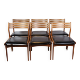 Ensemble de 6 chaises de salle à manger modèle U20 réalisées en teck par Johannes Andersen datant des années 1960