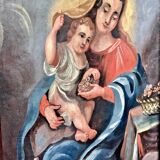 Oil painting on canvas XVIII Virgin and Child