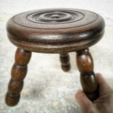 Tripod wooden turned stool