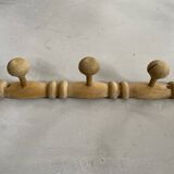 Antique wooden wall coat rack