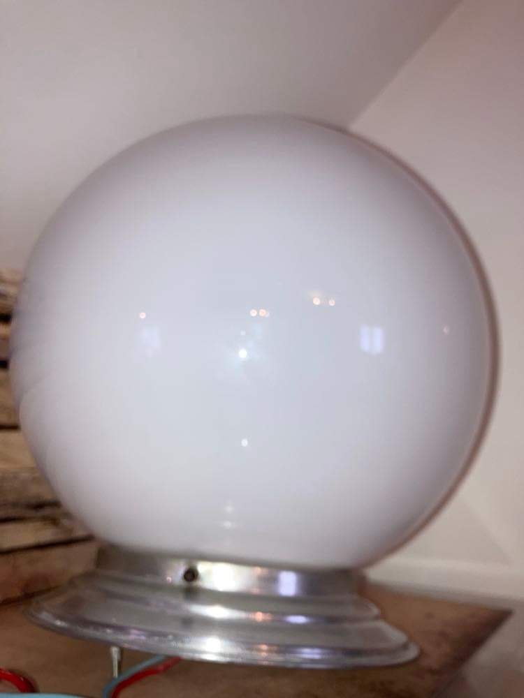 Plafonnier opaline 24cm