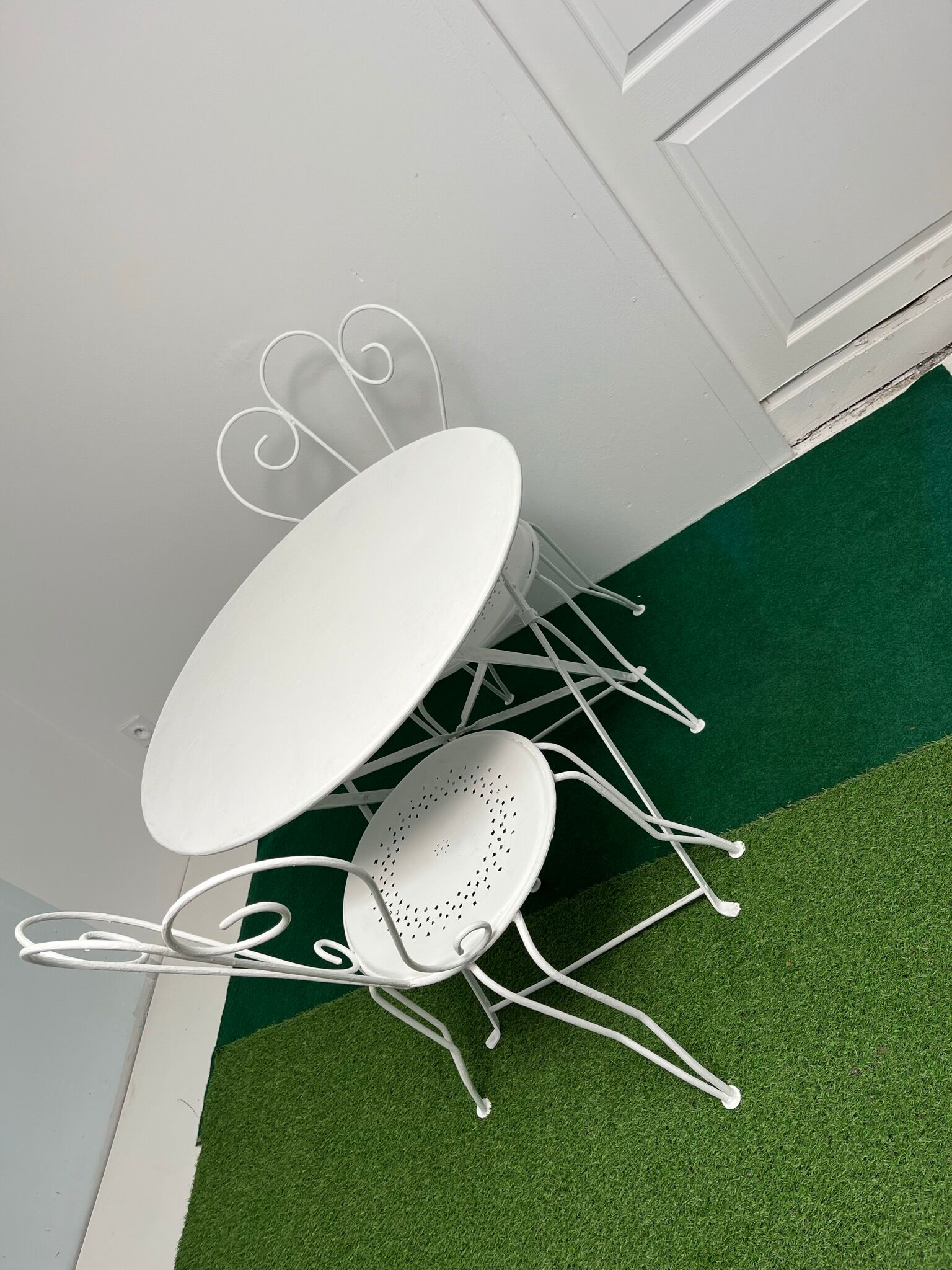 Garden furniture wrought iron folding year 50-60