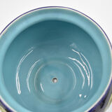 Cover-pot decor of murals in majolica Sarreguemines Majolica earthenware