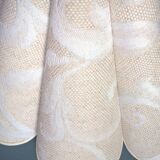 Louis XVI style bougeoir late 19th century gold metal transformed into lamp foot- with embroidered day offal