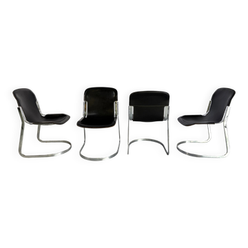 Vintage dining chairs by Cidue set of 4, 1970s