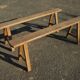 Pair of oak farmhouse benches 150 cm