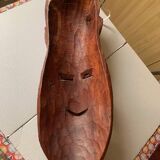 3 masques africains en bois sculpté