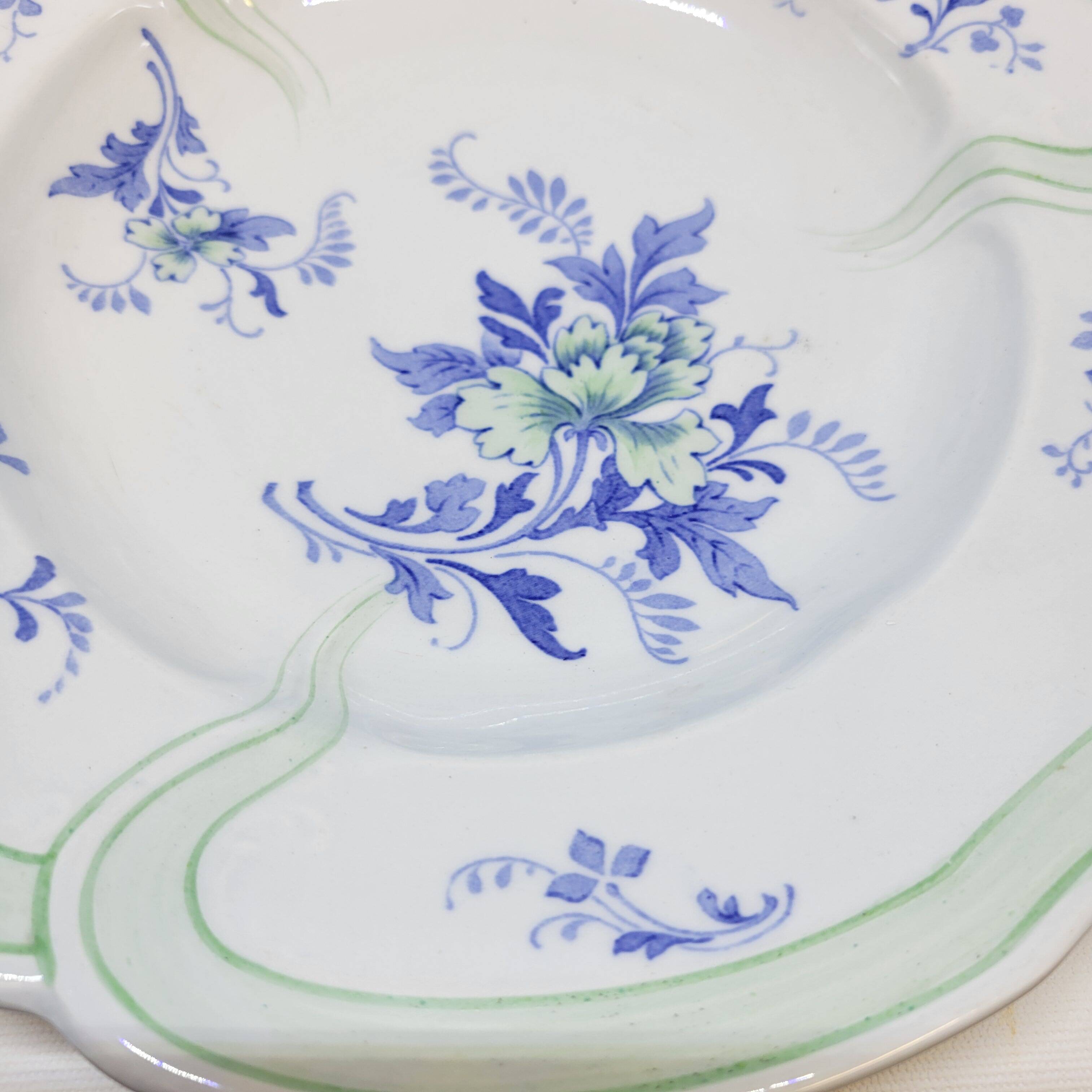 9 Antique KG Lunéville Plates, Regence Model