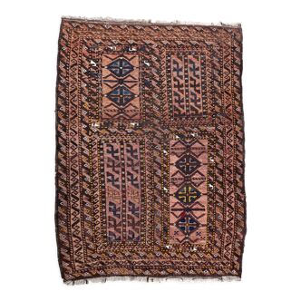 Antique carpet Afghan Baluch handmade 108cm x 144cm 1910s