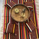 Ensemble tapis + 4 coussins vintage