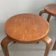 Pair of Artek stools model E60 (rare version with 4 legs), Alvar Aalto