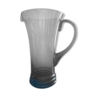 Large broc smoked glass water pitcher