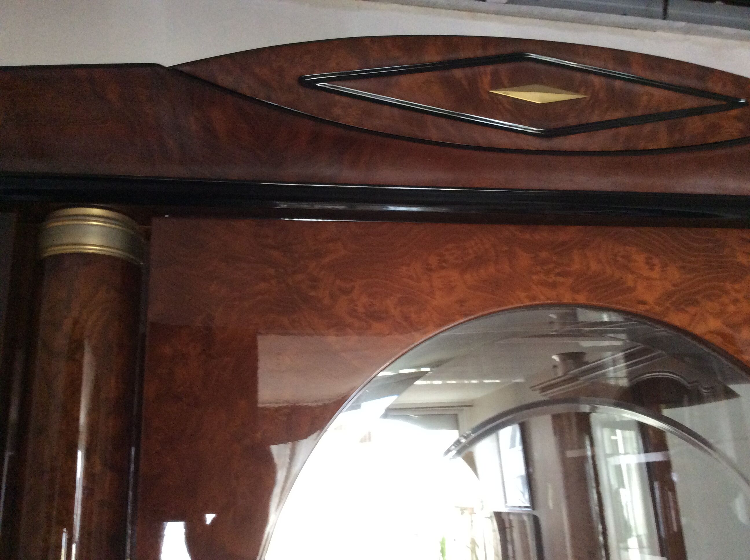 Window magnifier walnut