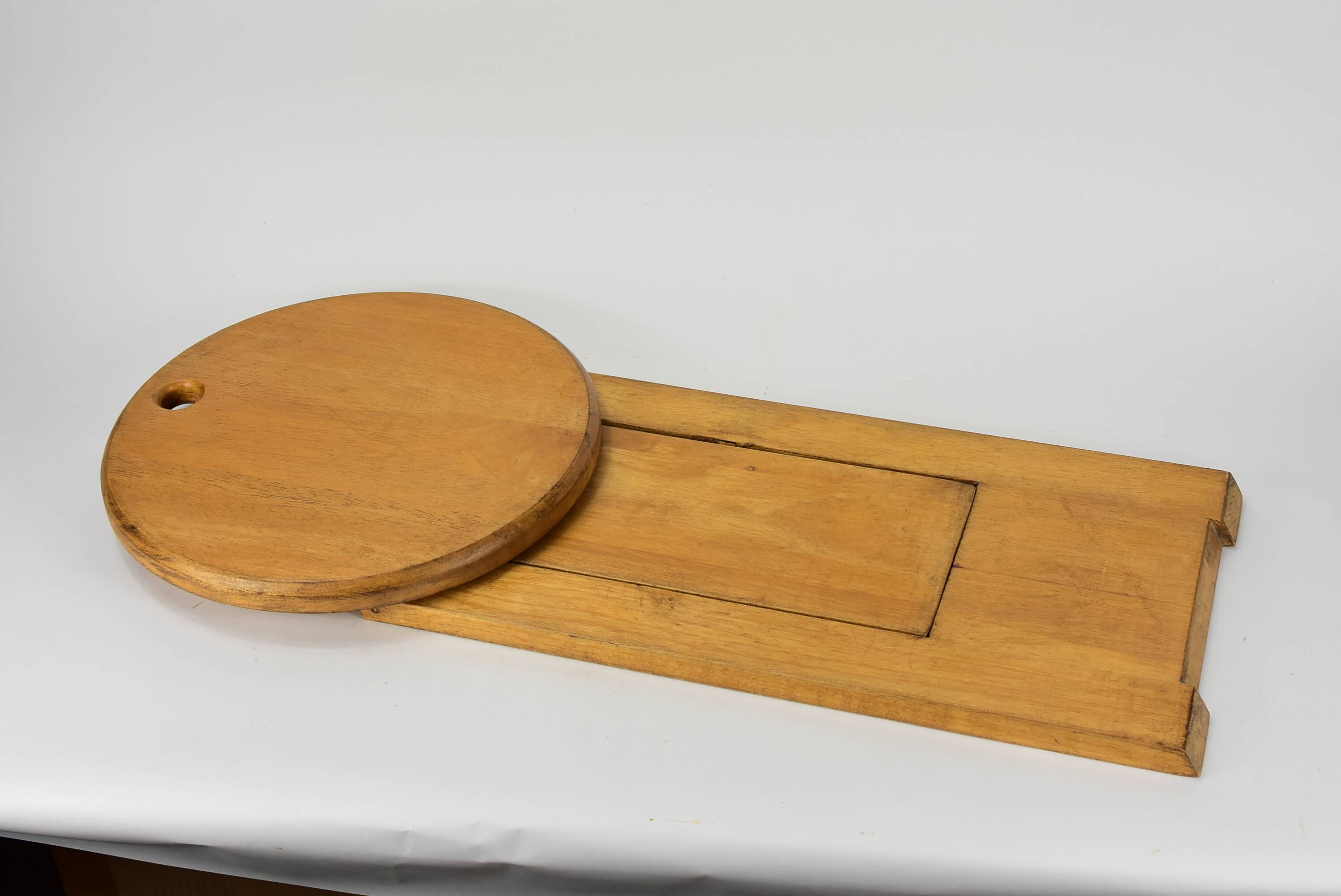 Folding wooden stool
