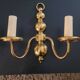 Pair of brass wall lights