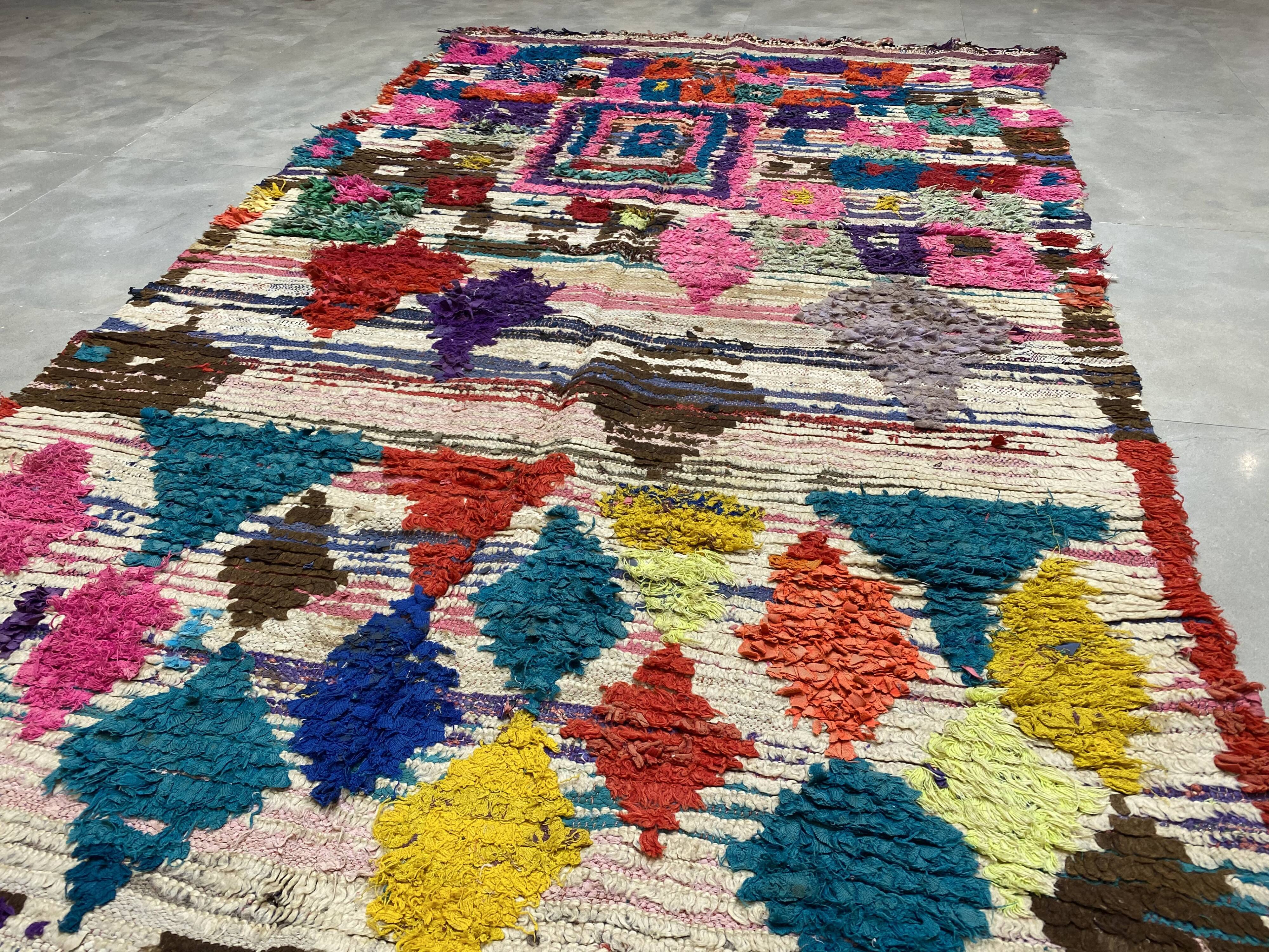 Multicolor fabric clogy carpet 140x260cm