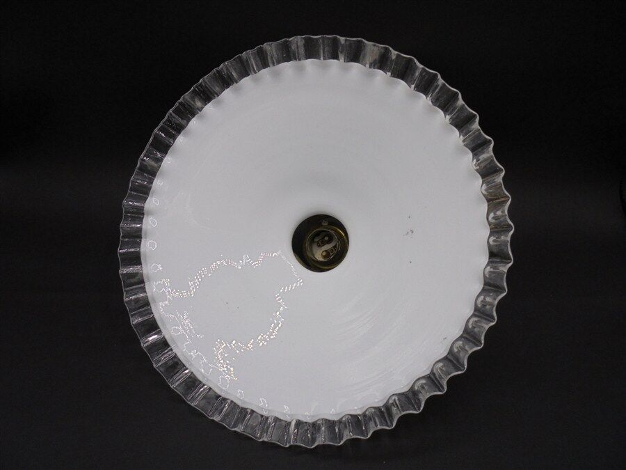 White opaline wall light