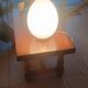 Domec egg lamp, speckled glass from Vianne 1970