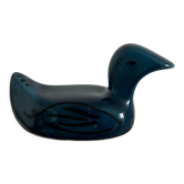 Decorative ceramic duck painted and signed, vintage