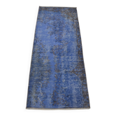 Small Blue Vintage Handknotted Rug