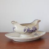 U&C Sarreguemines "Féria" iron clay sauce boat